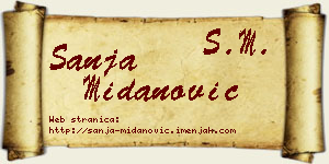 Sanja Midanović vizit kartica